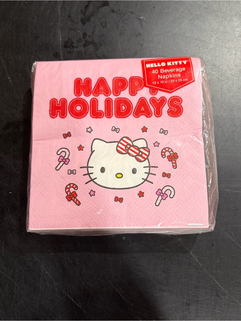 Hello Kitty‎ Pink Holiday Napkins with Red Accents